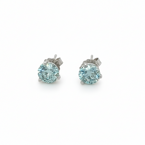 Lab Grown Blue Martini 2.00 Cttw Studs
