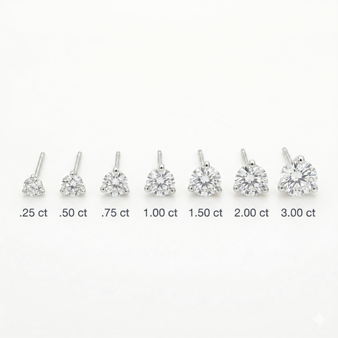 Stud Earrings Platinum Sterling 925
