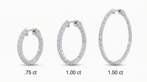 Hoop Earrings Platinum Sterling 925