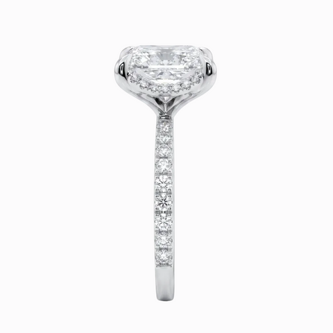 Cushion Statement Solitaire Hidden Halo  - 2.51 cttw