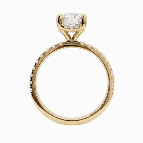 Cushion Statement Solitaire Hidden Halo  - 2.51 Cttw