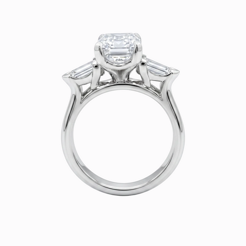 Statement 3 Stone Signature Emerald Ctr - 3.45 Cttw