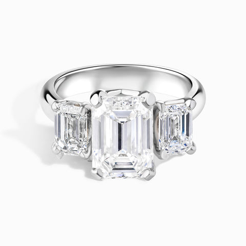 3 Emerald Stone Ocean Wave Ring - 4.06 Cttw