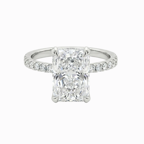 Radiant Statement Solitaire Hidden Halo  - 3.30 Cttw
