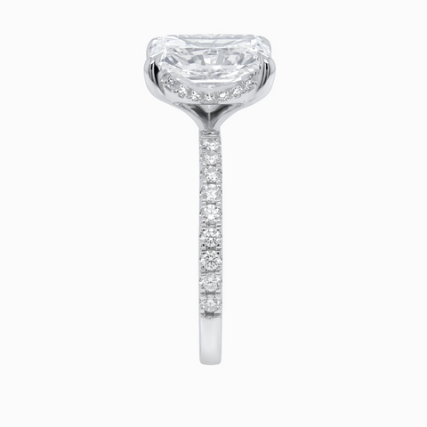 Radiant Statement Solitaire Hidden Halo  - 3.30 Cttw