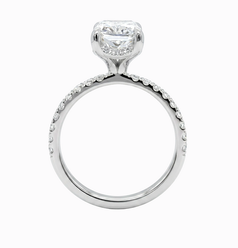 Radiant Statement Solitaire Hidden Halo  - 3.30 Cttw