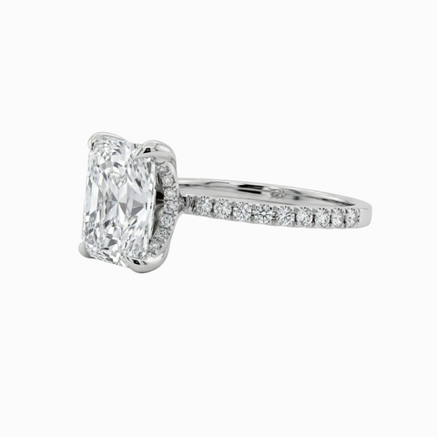 Radiant Statement Solitaire Hidden Halo  - 3.30 Cttw