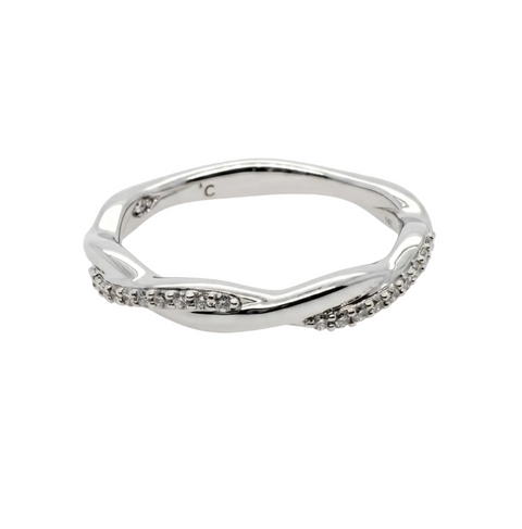 Ribbon Wedding Band .10ct