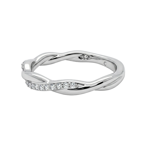 Ribbon Wedding Band .10ct