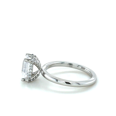 Hidden Halo Pave Head White Gold  - PCME0001E-1.75