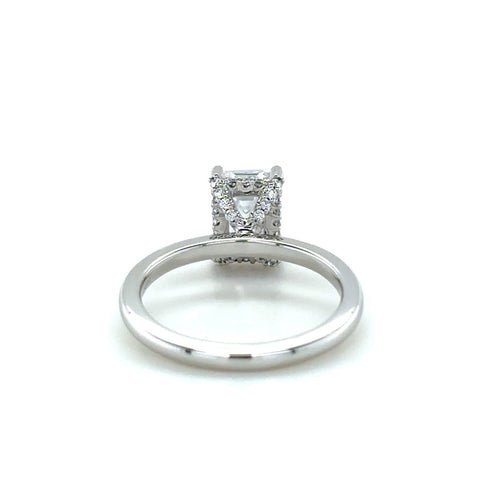 Hidden Halo Pave Head White Gold  - PCME0001E-1.75