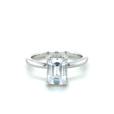 Hidden Halo Pave Head White Gold  - PCME0001E-1.75