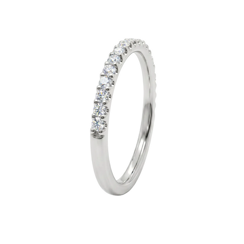 String of Diamonds Wedding Band .28 CT Ready to Ship