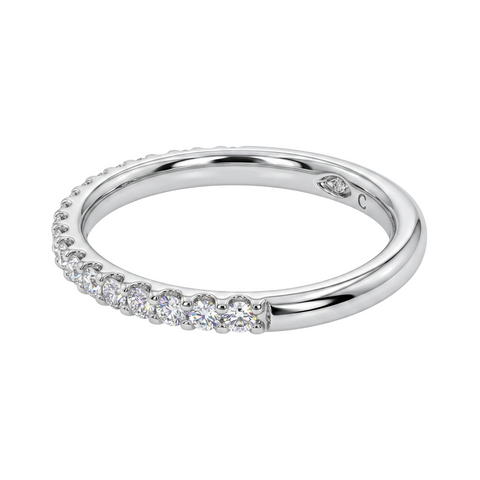 String of Diamonds Wedding Band .28 CT Ready to Ship