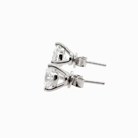 Stud Earrings Platinum Sterling 925