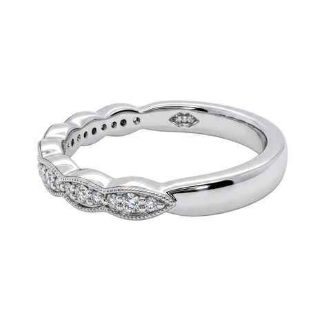 Textured Wedding Band .17 CT Ready to ship