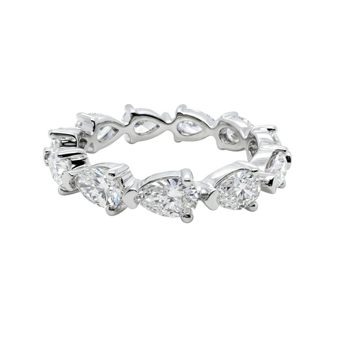 Pear Eternity Band 2.25 CT, 2.75 CT, and 3.00 CT TW