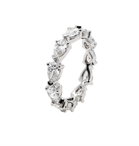 Pear Eternity Band 2.25 CT, 2.75 CT, and 3.00 CT TW
