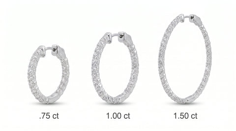 Hoop Earrings Platinum Sterling 925