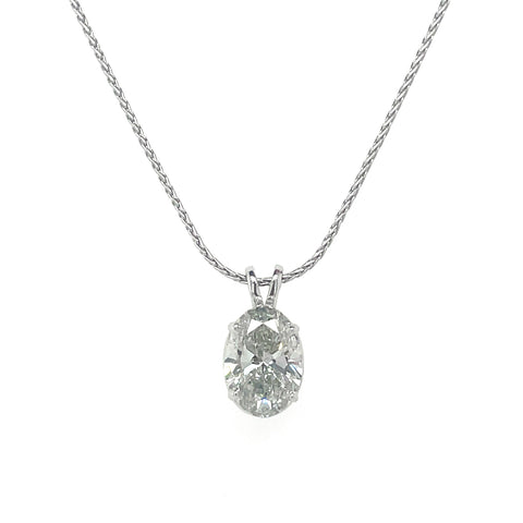 Oval Solitaire Pendant